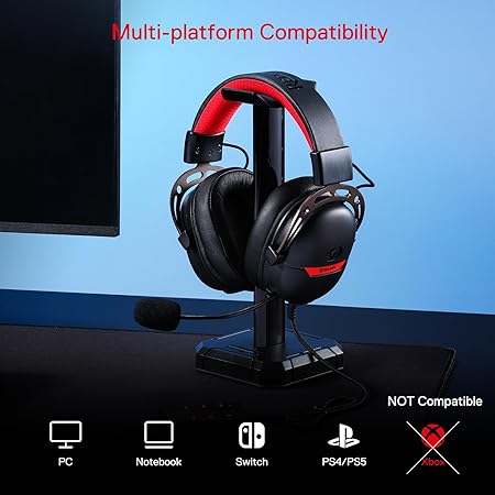 REDRAGON OVER-EAR AURORA GAMING HEADSET BLACK H376BR thumbnail 8