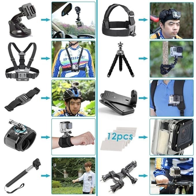 POWERPAK 50 IN 1 GOPRO ACTION CAMERA ACCESSORIES KIT thumbnail 2