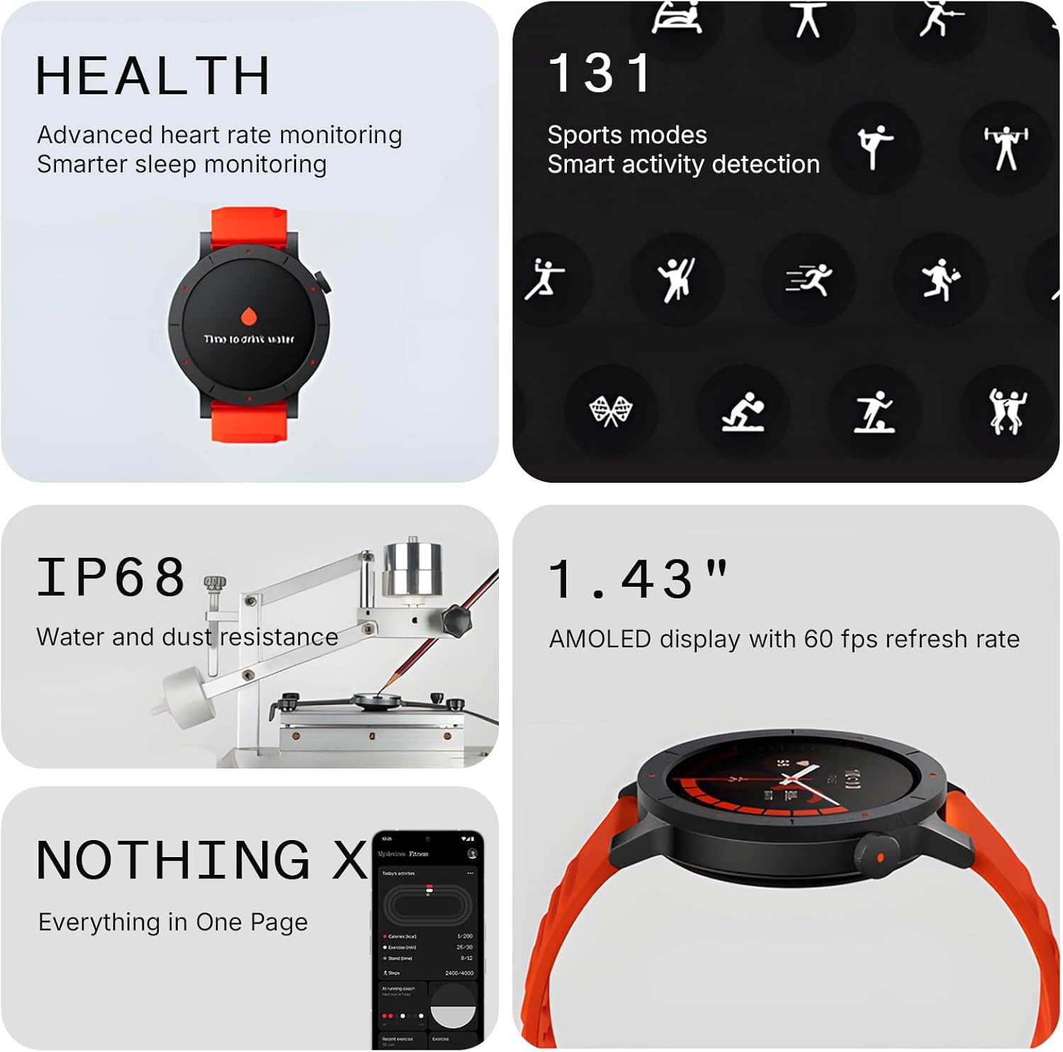 CMF BY NOTHING WATCH 3 PRO AMOLED ORANGE thumbnail 4