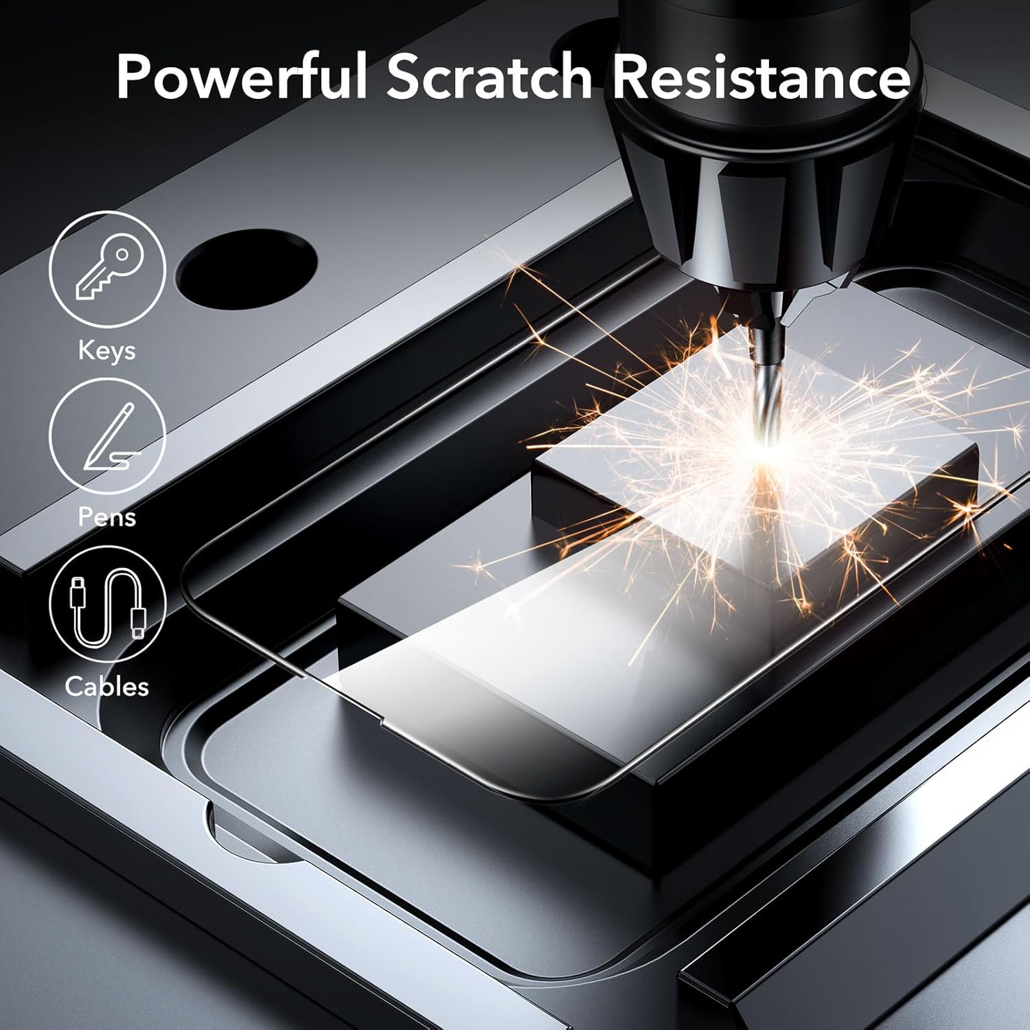 ESR IPHONE 14 PRO GLASS SCREEN PROTECTOR PRIVACY (2 PACK) thumbnail 6