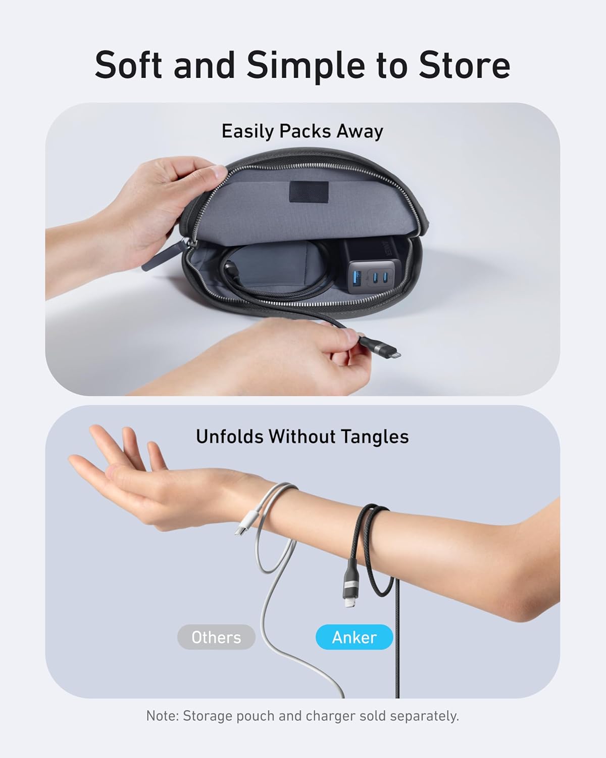 ANKER USB-C TO LIGHTNING BRAIDED CABLE 3FT BLACK A82B2011 thumbnail 4