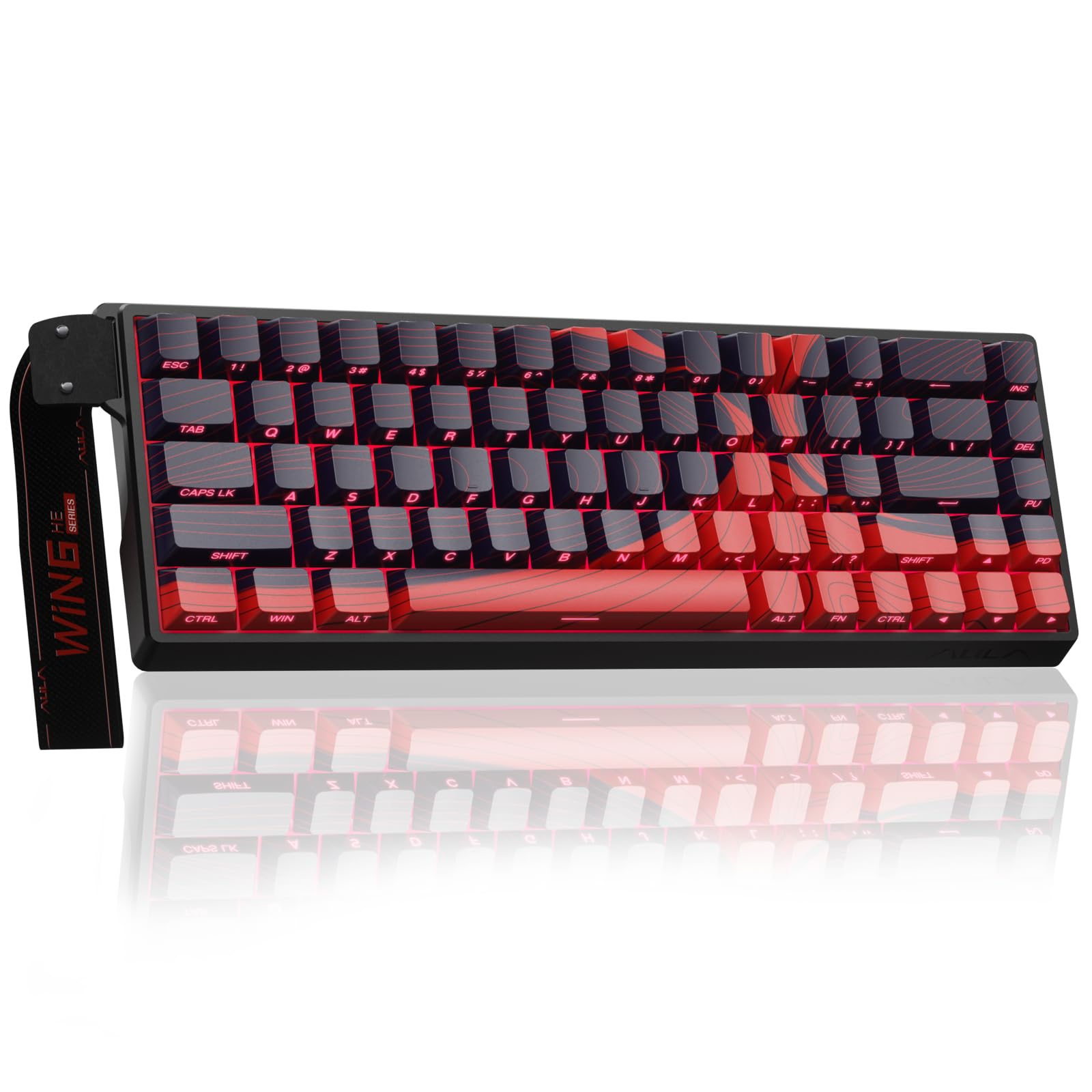 AULA 68 KEYS RGB 65% WIRED MECHANICAL GAMING KEYBOARD WING CHUN MAGNETIC SWITCH BLACK WIN68