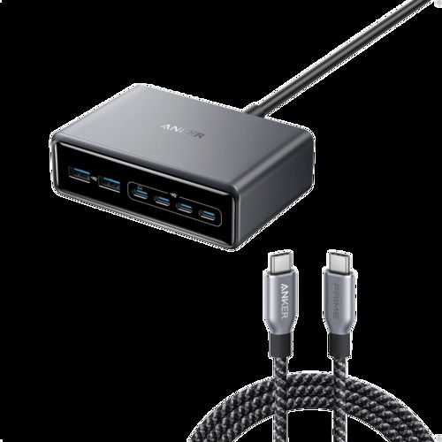 ANKER PRIME USB C TO USB C 240W ULTRA DURABLE FAST CHARGING CABLE 6FT BLACK A88E2012 thumbnail 2