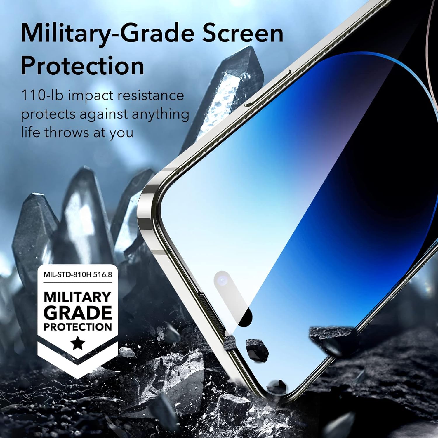 ESR IPHONE 14 PRO GLASS SCREEN PROTECTOR PRIVACY (2 PACK) thumbnail 3