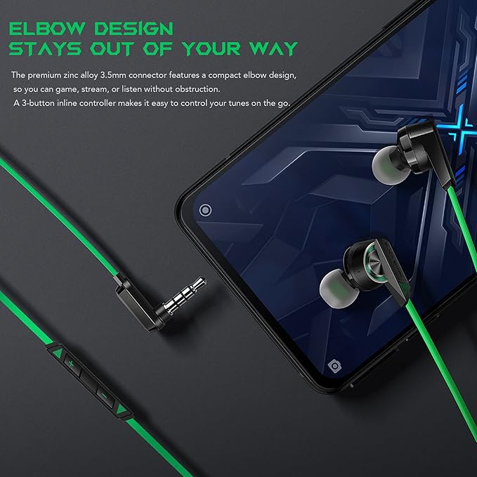 BLACK SHARK 3.5MM EARPHONE PRO GREEN BE10 thumbnail 4