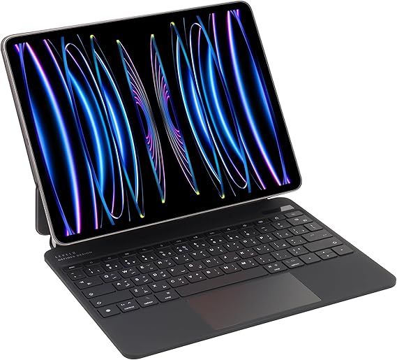 LEVELO AEROBOARD SCISSOR SWITCH IPAD PRO/AIR 12.9 INCH WIRELESS KEYBOARD BLACK LVLABKP12.9BK thumbnail 5