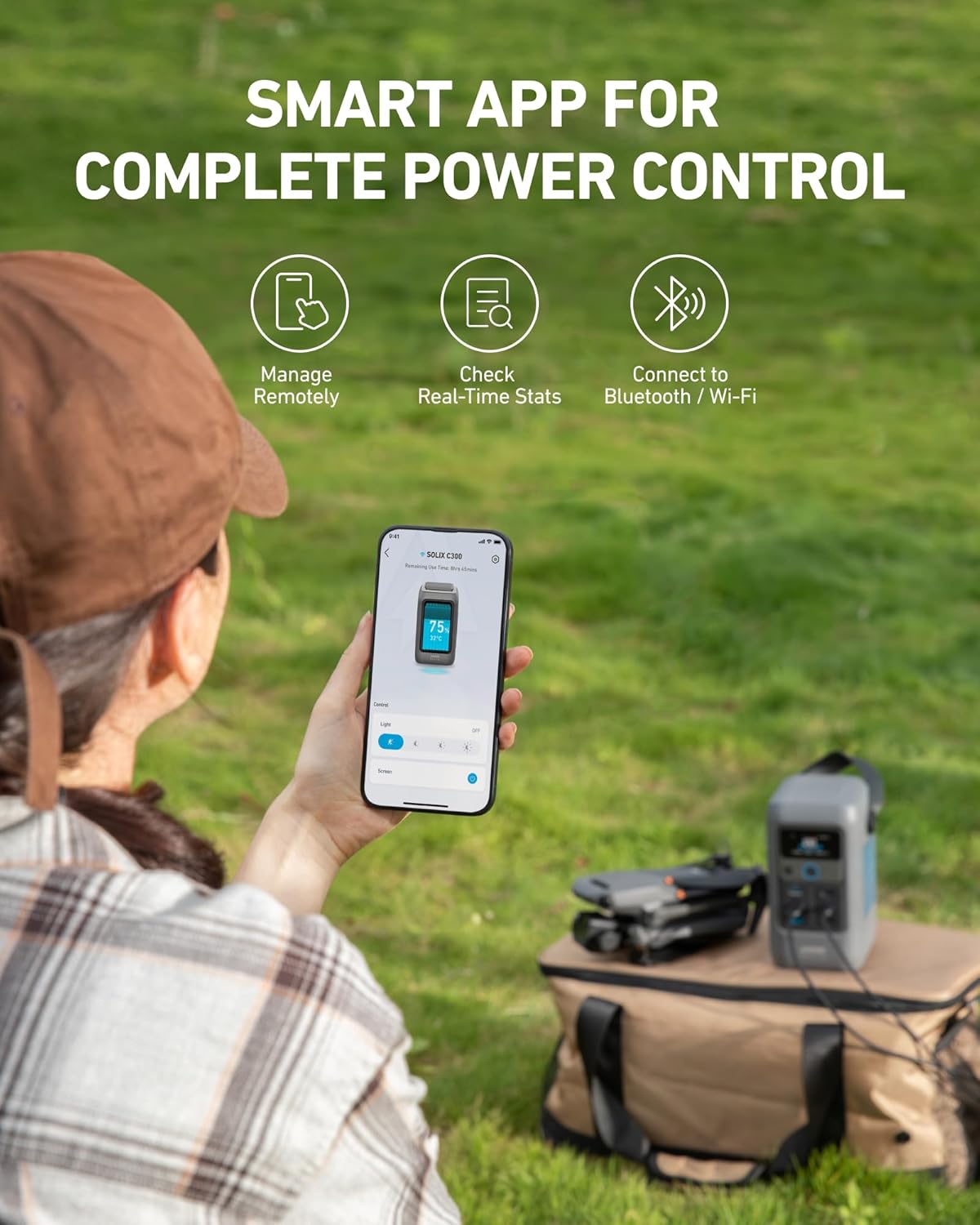 ANKER SOLIX C200 DC PORTABLE POWER STATION 60000MAH 200W GRAY A17270Z1 thumbnail 8