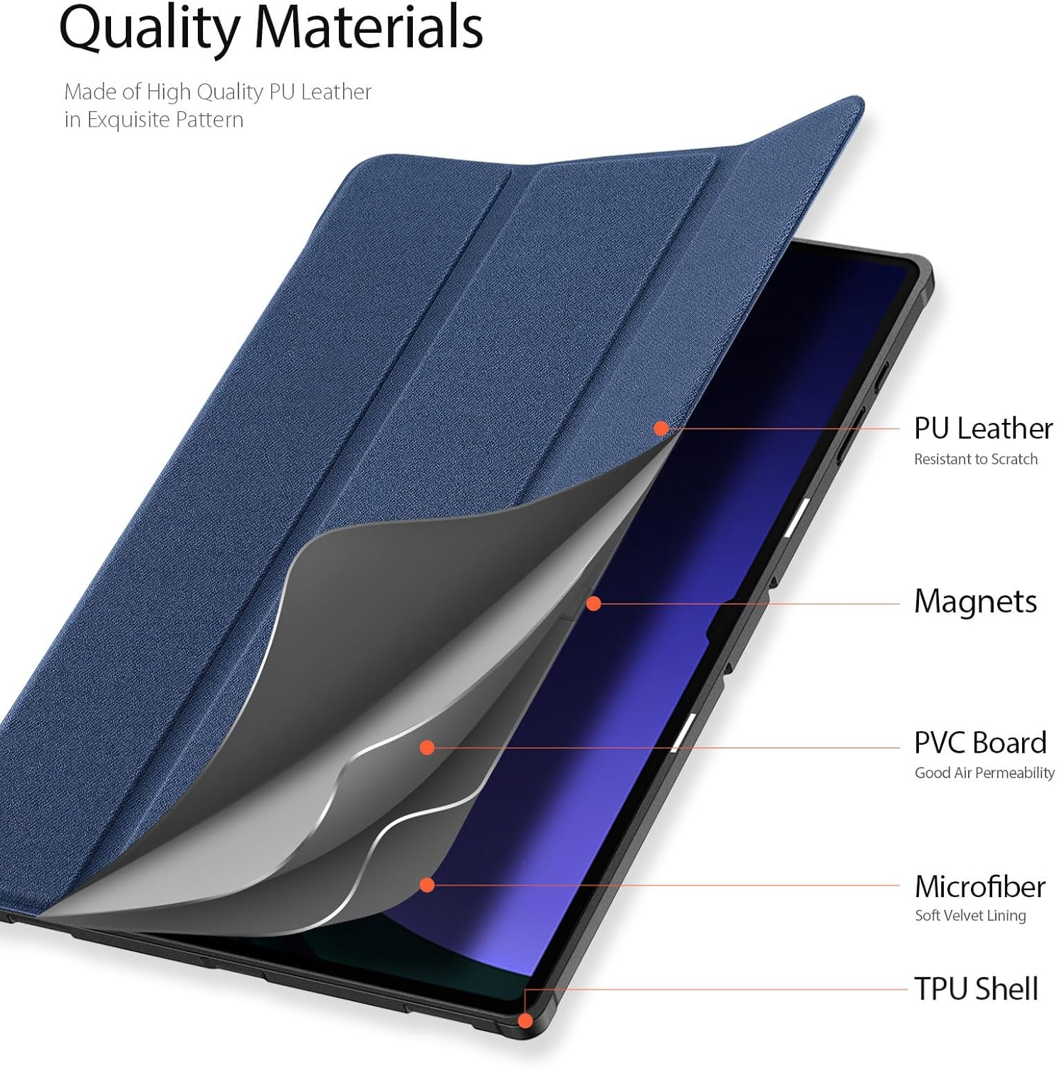 DUXDUCIS SAMSUNG TAB S11 ULTRA DOMO SERIES CASE BLUE DOMO546 thumbnail 7
