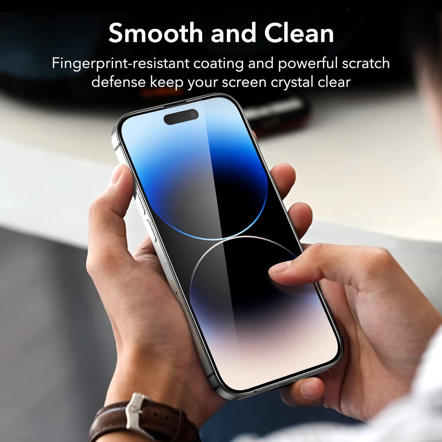 ESR IPHONE 14 PRO GLASS SCREEN PROTECTOR PRIVACY (2 PACK) thumbnail 4