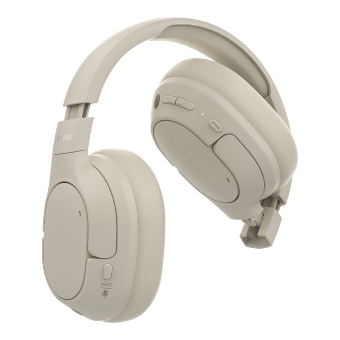 BELKIN SOUNDFORM ISOLATE NOISE CANCELLING OVER EAR HEADPHONE SAND AUD008HQSA thumbnail 6