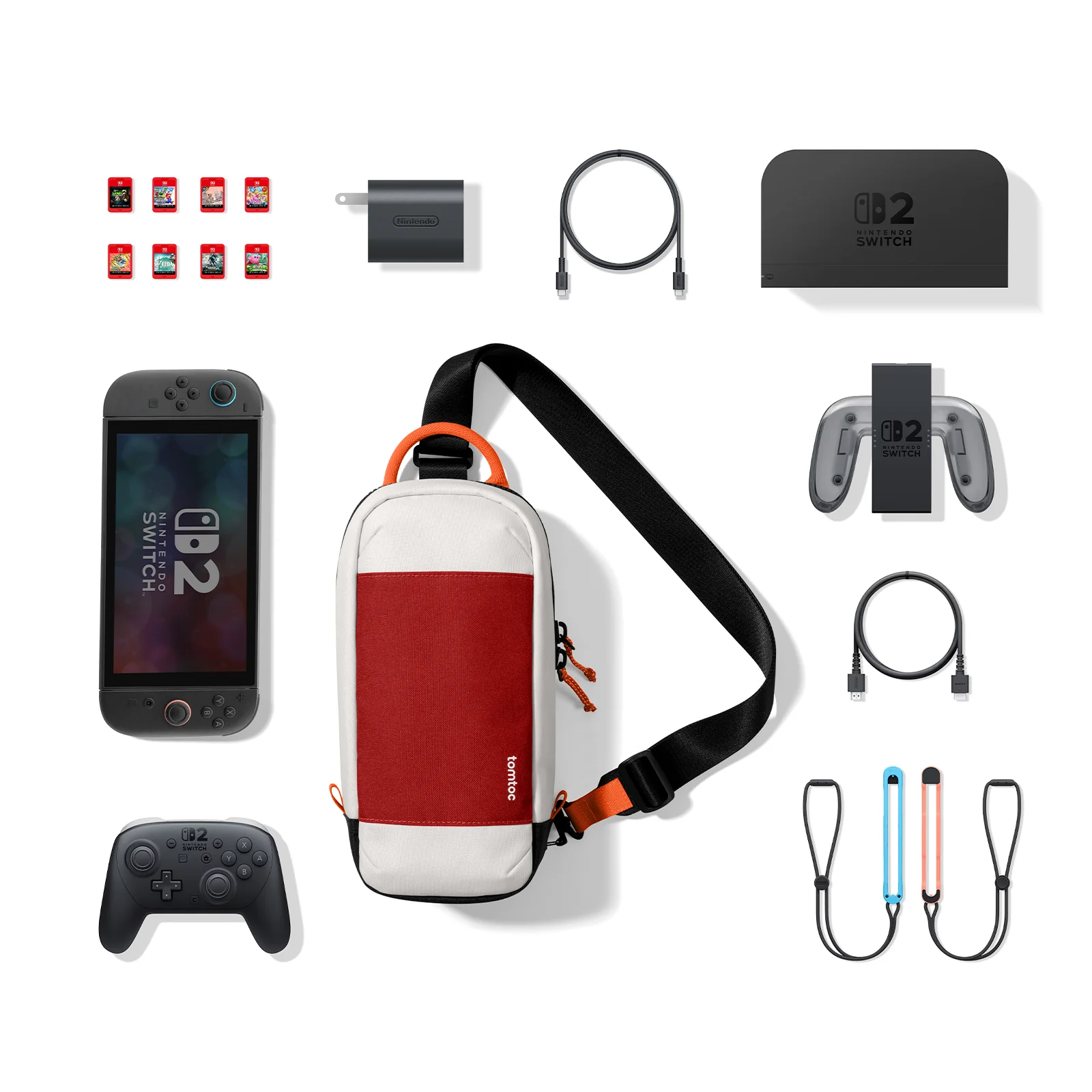 TOMTOC GAMEON G49 SWITCH 2 TRAVEL BAG RED G49S1R1 thumbnail 3