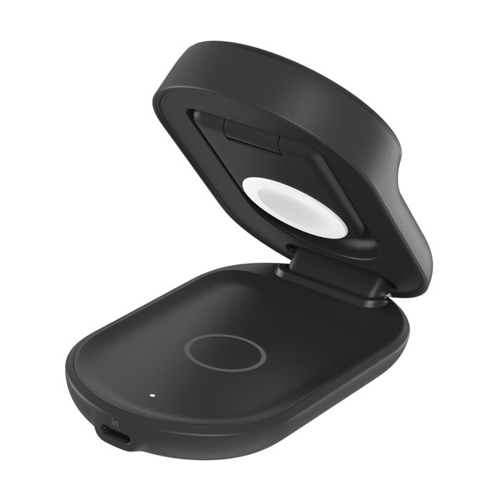 BELKIN ULTRA CHARGE QI2 25W 3 IN 1 FOLDABLE MAGNETIC CHARGER BLACK WIZ037MYBK thumbnail 3