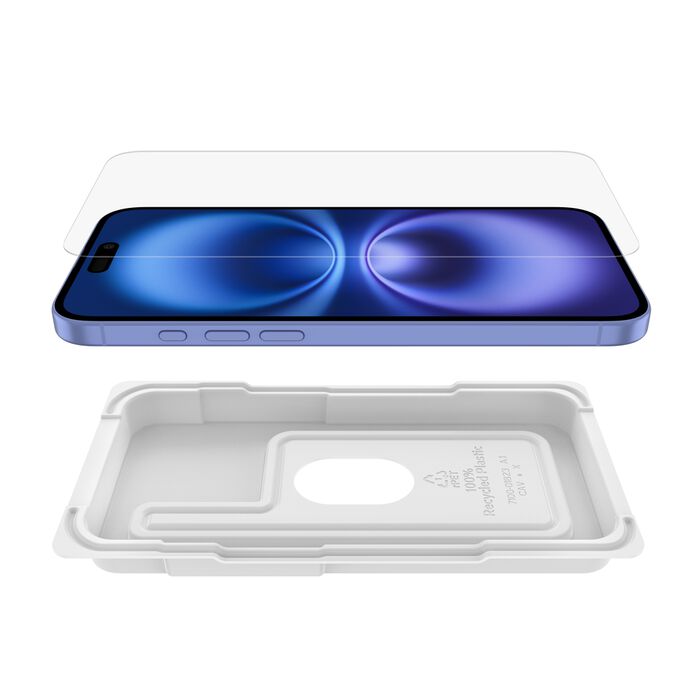 BELKIN SCREEN FORCE IPHONE 16 INVISI GLASS TREATED SCREEN PROTECTOR OVA172HQ thumbnail 8