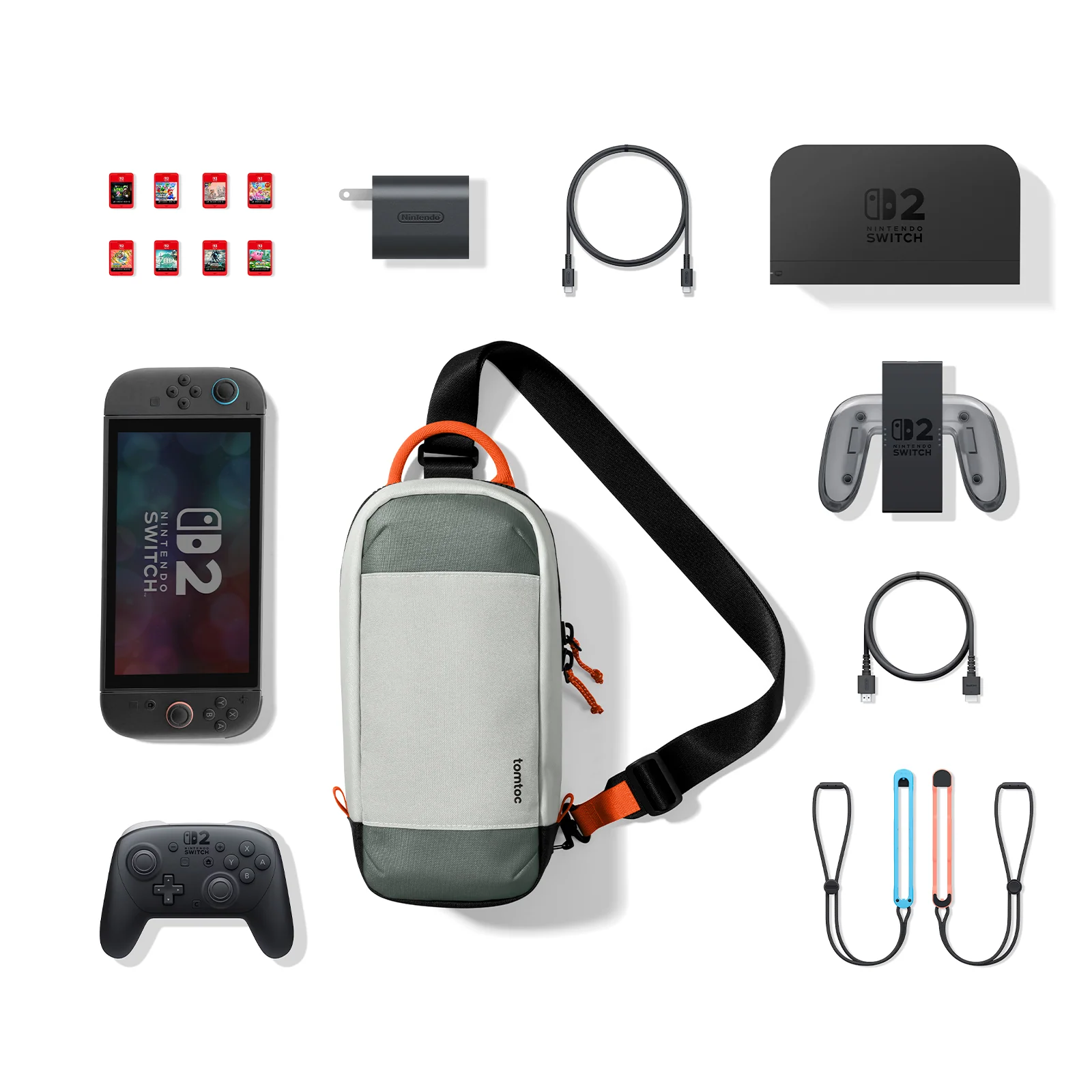 TOMTOC GAMEON G49 SWITCH 2 TRAVEL BAG GRAY G49S1G1 thumbnail 4