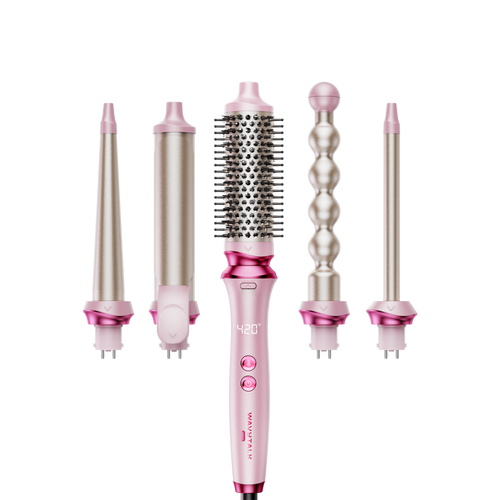 WAVYTALK HEATWAVE PRO 5 IN 1 CURLING WAND SET PINK 350S