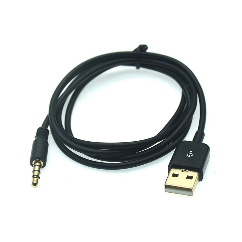 USB A TO 3.5MM AUDIO CONNECTOR BLACK