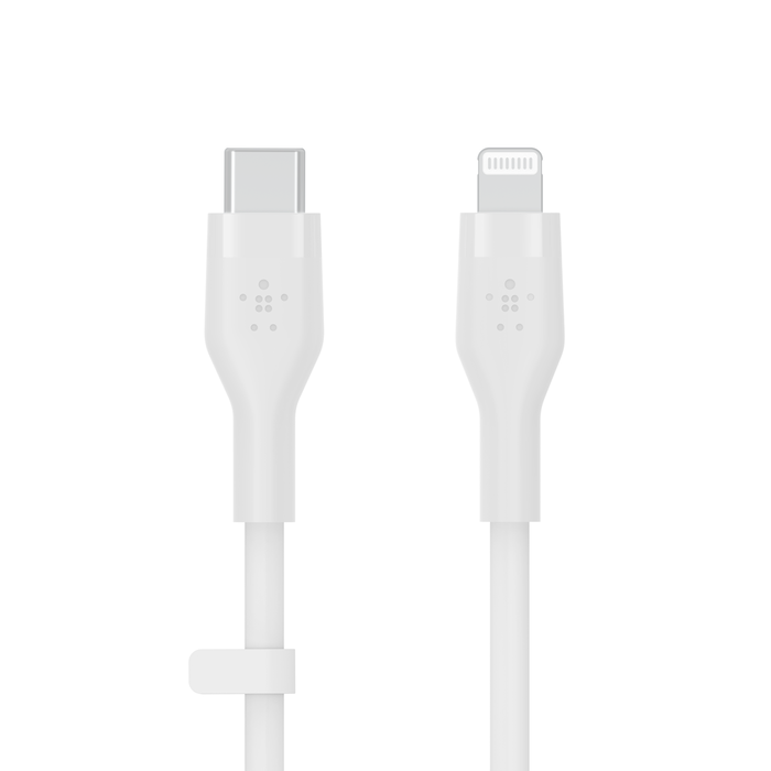 BELKIN BOOST CHARGE FLEX USB C CABLE WITH LIGHTNING CONNECTOR 1M WHITE CAA009BT1MWH