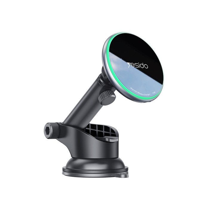 YESIDO 15W ZINC ALLOY MAGNETIC WIRELESS HOLDER BLACK C132