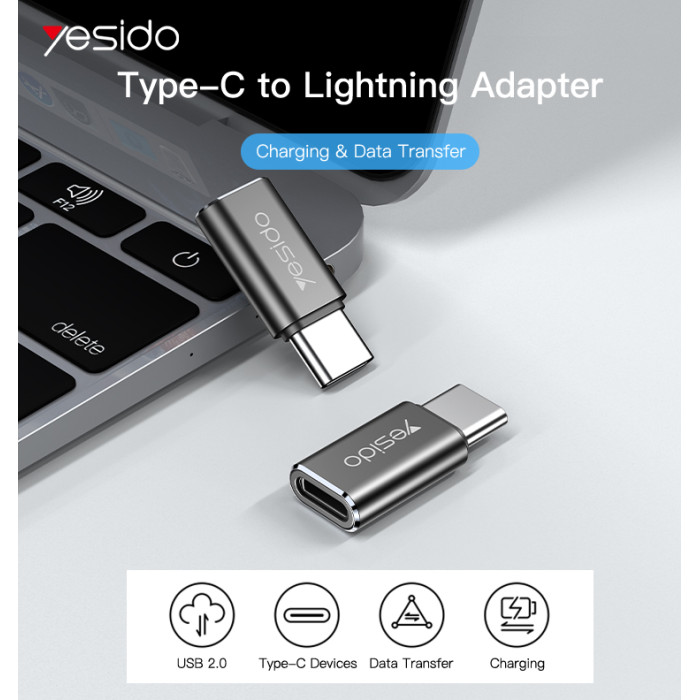 YESIDO USB C OTG ADAPTER BLACK GS28 thumbnail 6