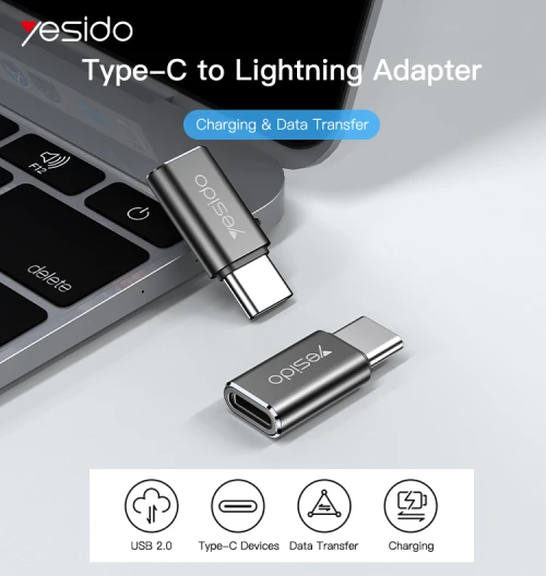 YESIDO LIGHTNING OTG ADAPTER BLACK GS27 thumbnail 5