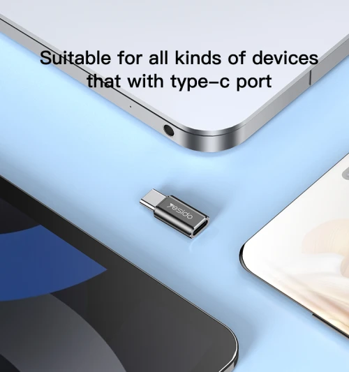 YESIDO LIGHTNING OTG ADAPTER BLACK GS27 thumbnail 4