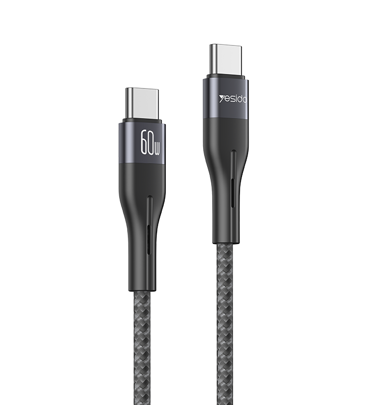 YESIDO 60W USB-C TO USB-C CABLE 1.2M BLACK CA156