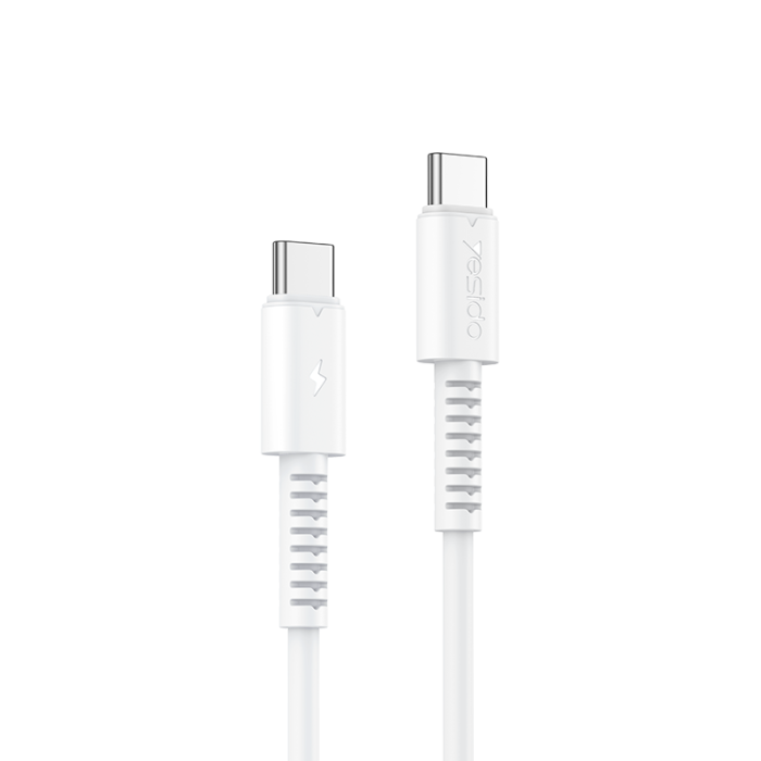 YESIDO 60W USB-C TO USB-C CABLE 1M WHITE CA154