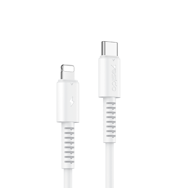 YESIDO 20W USB-C TO LIGHTNING CABLE 1M WHITE CA153