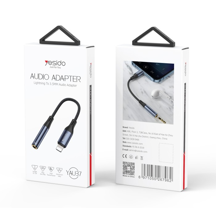 YESIDO LIGHTNING TO AUX CONVERTER YAU37 thumbnail 2