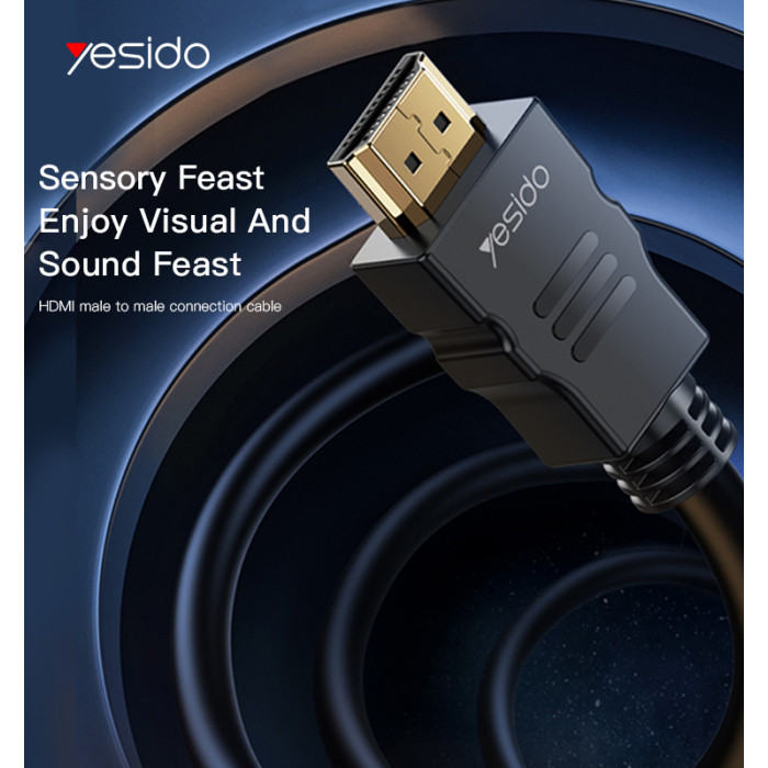 YESIDO HDMI TO HDMI 1.5M CABLE BLACK HM09 thumbnail 2