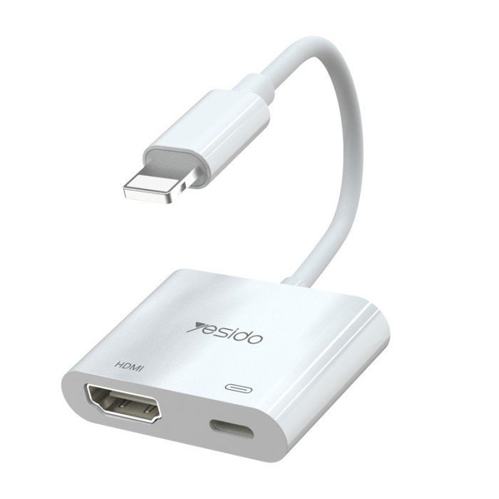 YESIDO LIGHTNING TO HDMI ADAPTOR HM06 WHITE