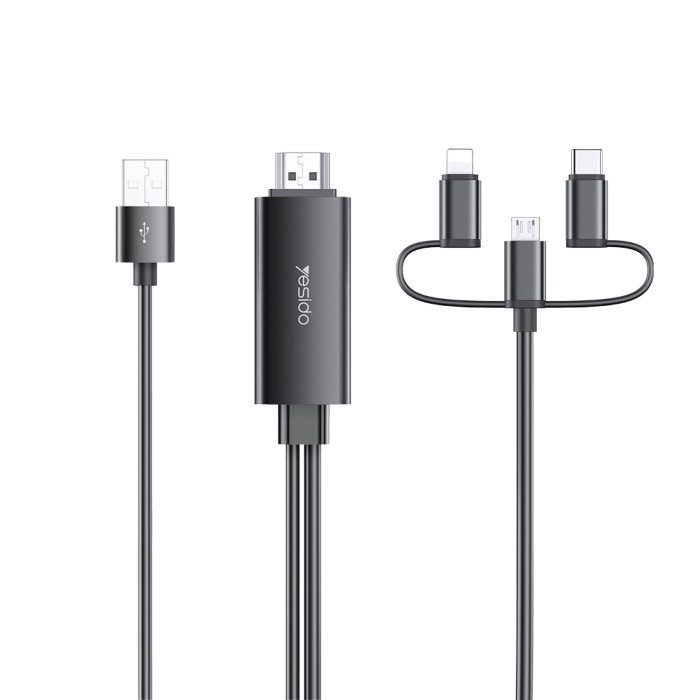 YESIDO 3 IN 1 HDMI CABLE HM05 BLACK