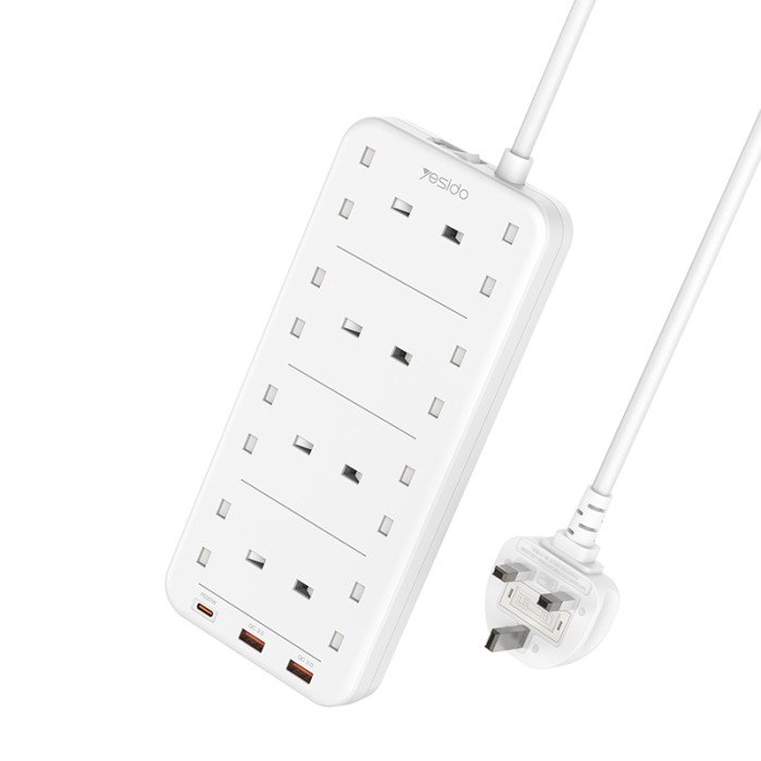 YESIDO 3250W PD AND QC 20W POWER SOCKET WHITE MC16