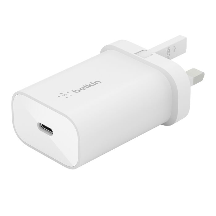 BELKIN BOOST CHARGE 25W USB C WALL CHARGER WHITE WCA004MYWH