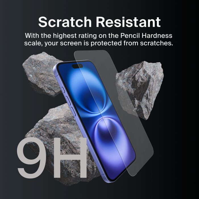 BELKIN SCREEN FORCE IPHONE 16 INVISI GLASS TREATED SCREEN PROTECTOR OVA172HQ thumbnail 5