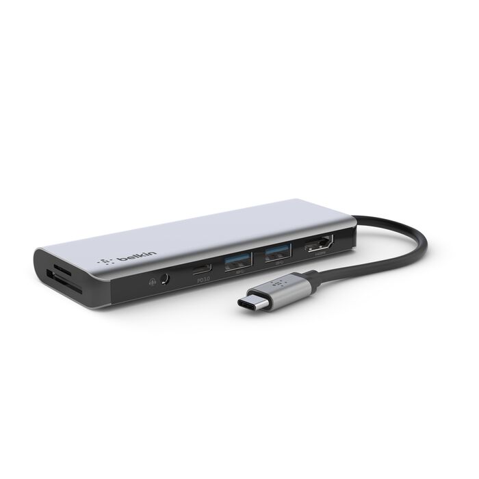 BELKIN USB-C 7 IN 1MULTIPORT HUB 100W SPACE GRAY AVC023HQSGY