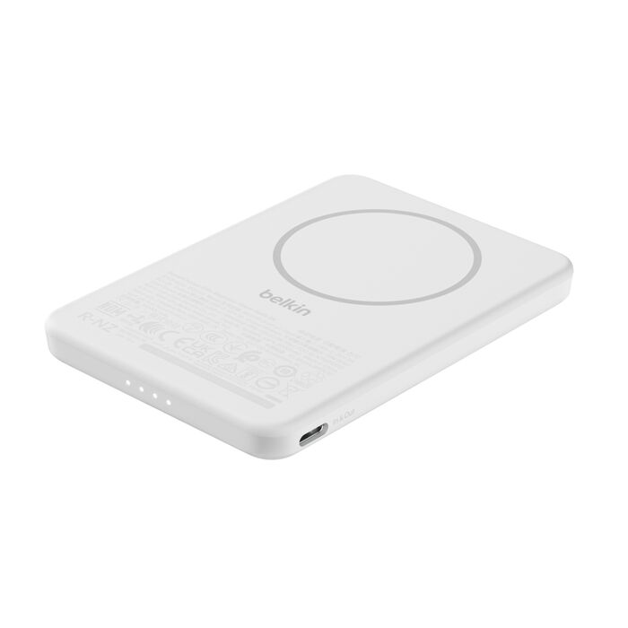 BELKIN BOOST CHARGE ULTRA SLIM MAGNETIC 7.5W WIRELESS POWER BANK 5K WHITE BPD010HQWH thumbnail 3