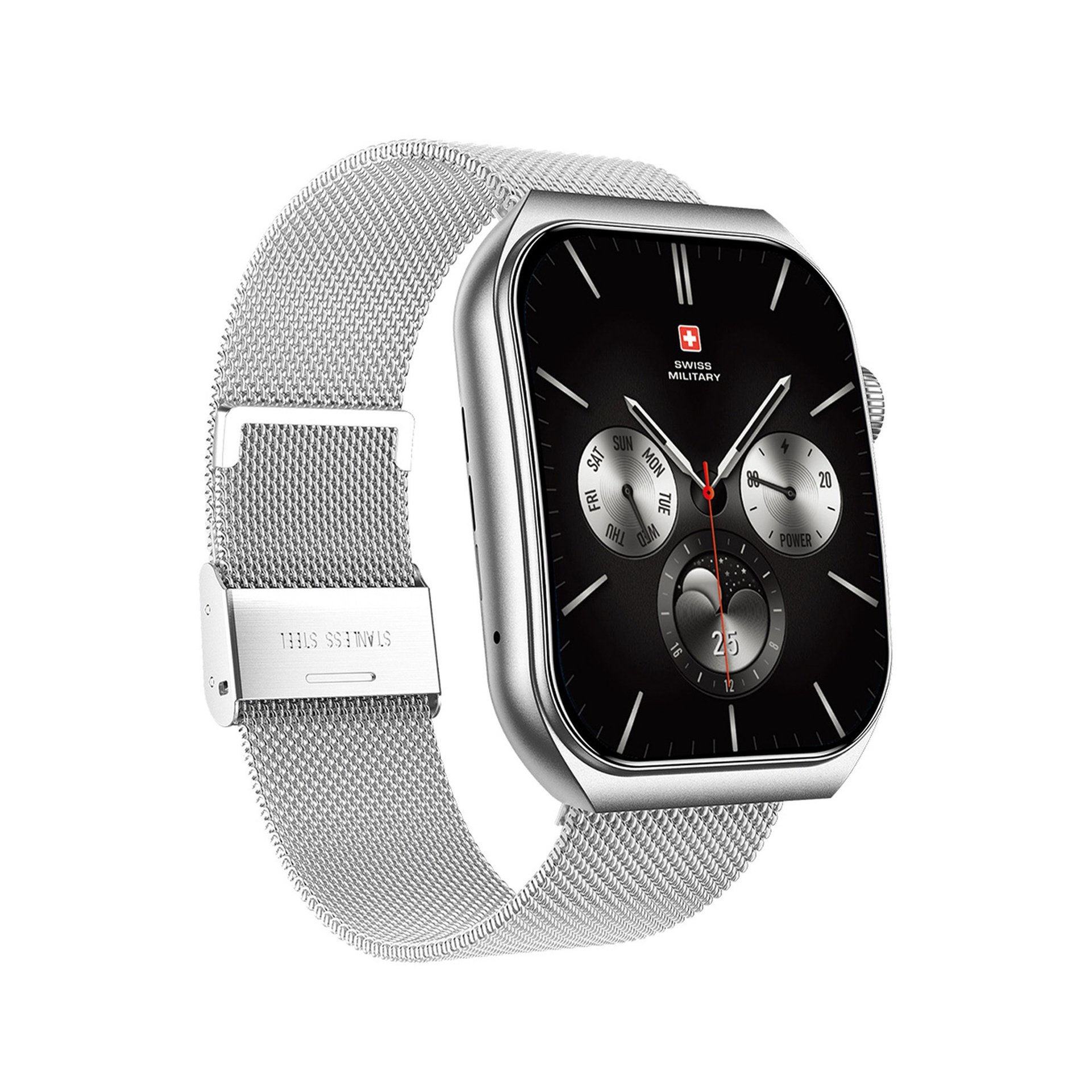 SWISS MILITARY ALPS 3 SMART WATCH SILVER thumbnail 3