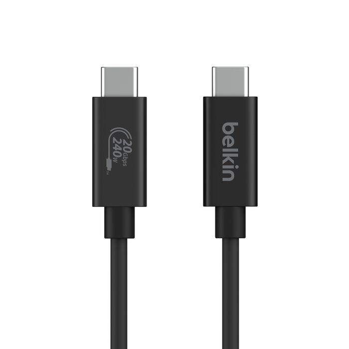 BELKIN CONNECT USB C TO USB C 240W USB 4 CABLE 2M BLACK INZ004BT2MBK thumbnail 3