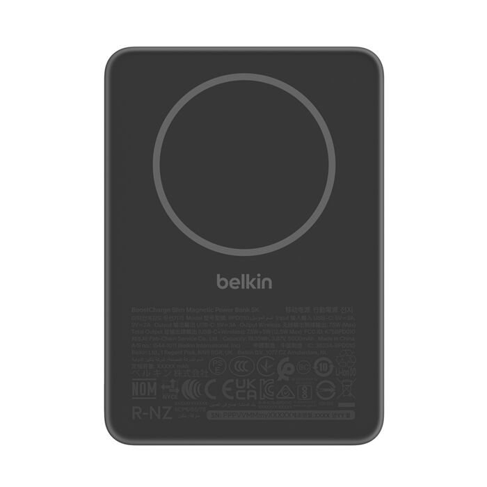 BELKIN BOOST CHARGE ULTRA SLIM MAGNETIC 7.5W WIRELESS POWER BANK 5K BLACK BPD010HQBK thumbnail 2