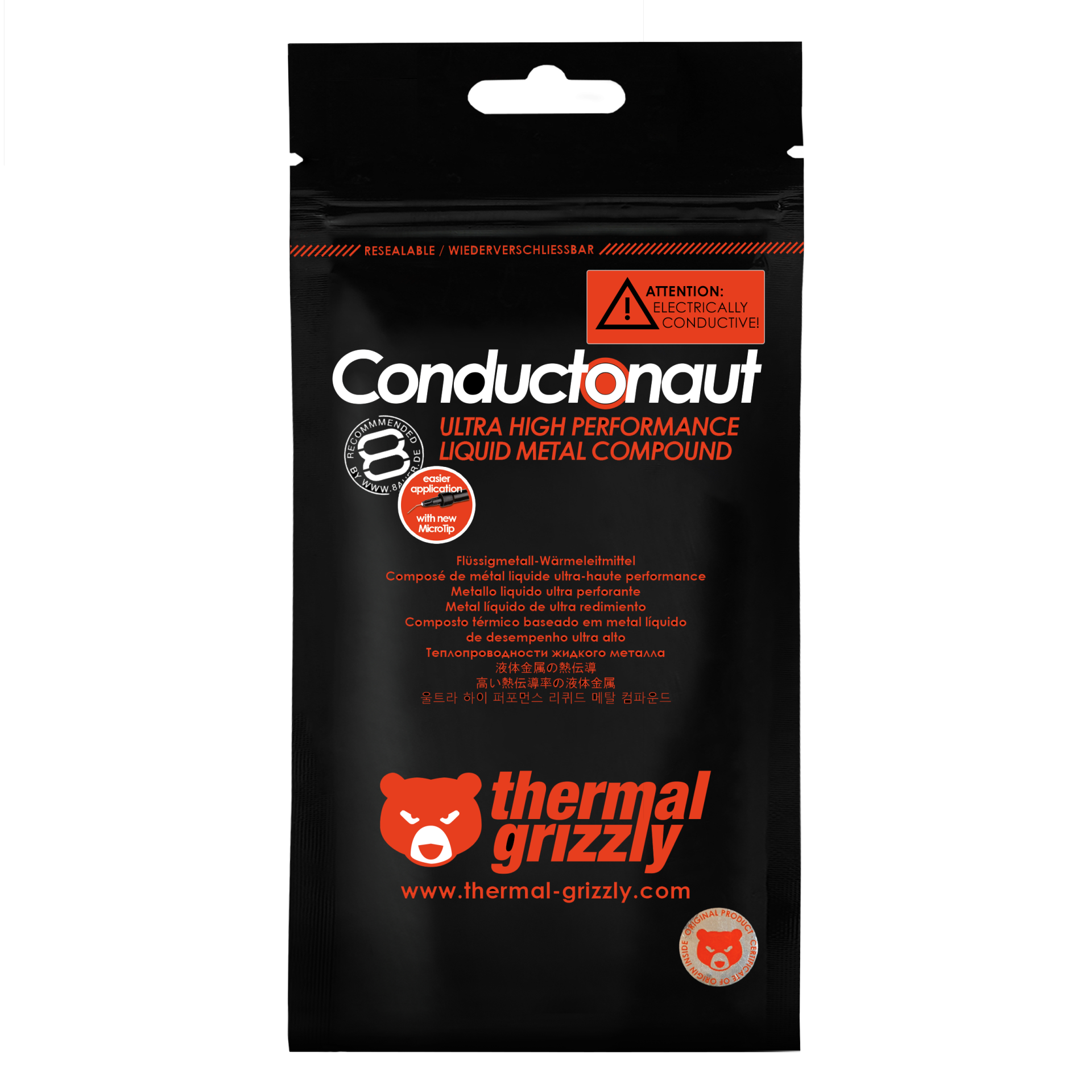 Thermal Grizzly Conductonaut Liquid Metal Thermal Paste - 1g TG-C-001-R thumbnail 2