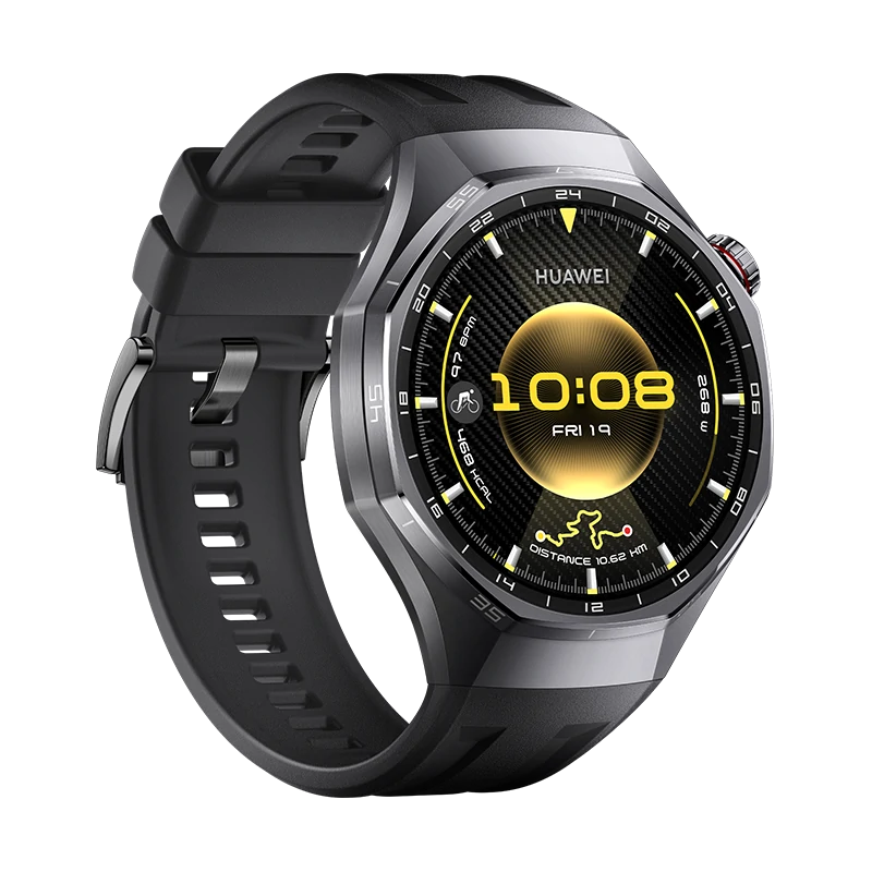 HUAWEI WATCH GT 6 PRO 46MM BLACK TITANIUM ALLOY CASE WITH BLACK FLUOROELASTMER STRAP ATM-B29 55020FUC thumbnail 3