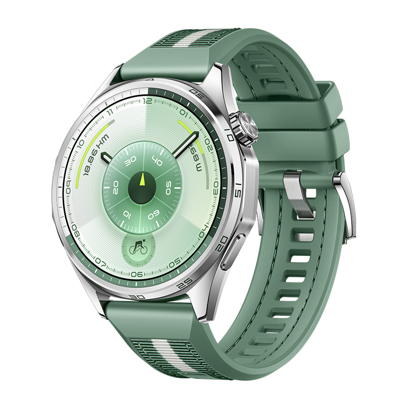 HUAWEI WATCH GT 6 46MM GREEN STAINLESS STEEL CASE WITH GREEN WOVEN STRAP ATM-B19 55020FUD thumbnail 2