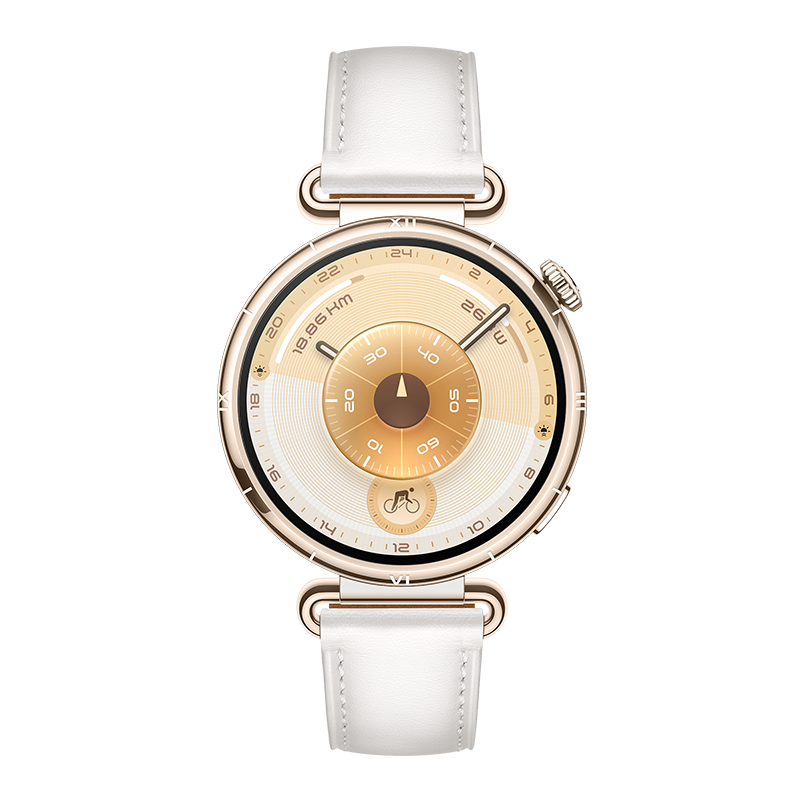 HUAWEI WATCH GT 6 41MM WHITE GOLD STAINLESS STEEL WITH WHITE COMPOSITE LEATHER STRAP KSU-B19 55020FUJ thumbnail 3