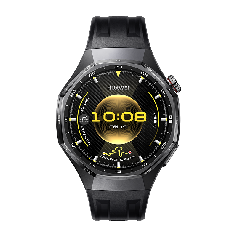 HUAWEI WATCH GT 6 PRO 46MM BLACK TITANIUM ALLOY CASE WITH BLACK FLUOROELASTMER STRAP ATM-B29 55020FUC