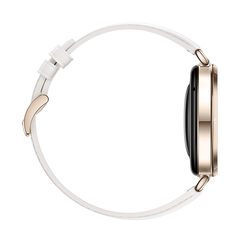 HUAWEI WATCH GT 6 41MM WHITE GOLD STAINLESS STEEL WITH WHITE COMPOSITE LEATHER STRAP KSU-B19 55020FUJ thumbnail 5