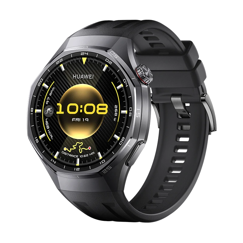 HUAWEI WATCH GT 6 PRO 46MM BLACK TITANIUM ALLOY CASE WITH BLACK FLUOROELASTMER STRAP ATM-B29 55020FUC thumbnail 2