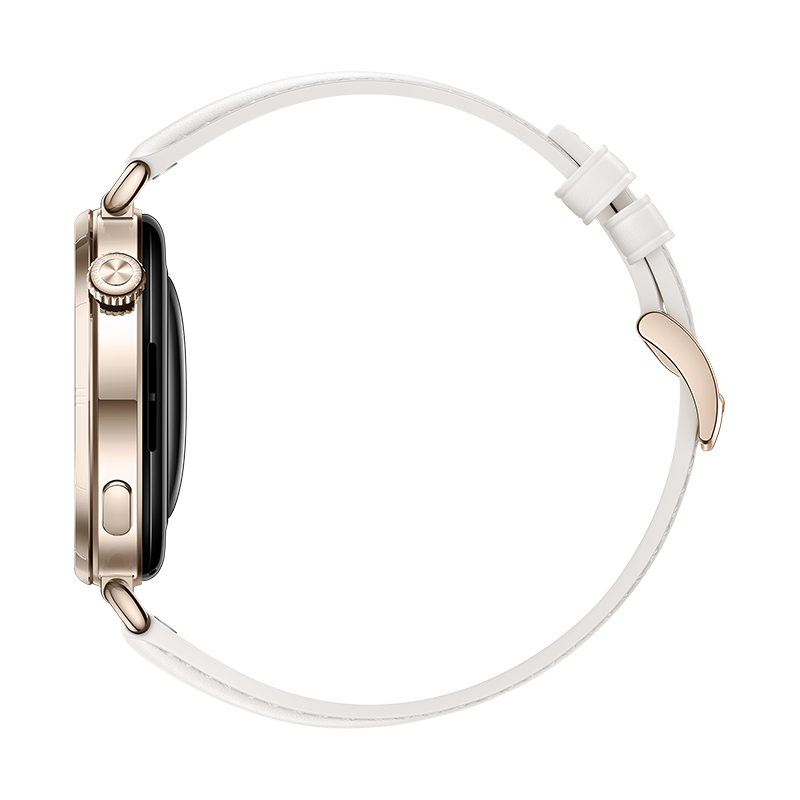 HUAWEI WATCH GT 6 41MM WHITE GOLD STAINLESS STEEL WITH WHITE COMPOSITE LEATHER STRAP KSU-B19 55020FUJ thumbnail 6