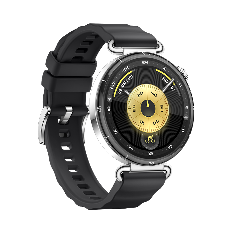 HUAWEI WATCH GT 6 46MM BLACK STAINLESS STEEL CASE WITH BLACK FLUOROELASTOMER STRAP ATM-B19 55020FUF thumbnail 6