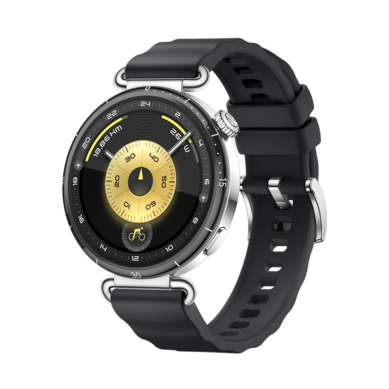 HUAWEI WATCH GT 6 46MM BLACK STAINLESS STEEL CASE WITH BLACK FLUOROELASTOMER STRAP ATM-B19 55020FUF thumbnail 2